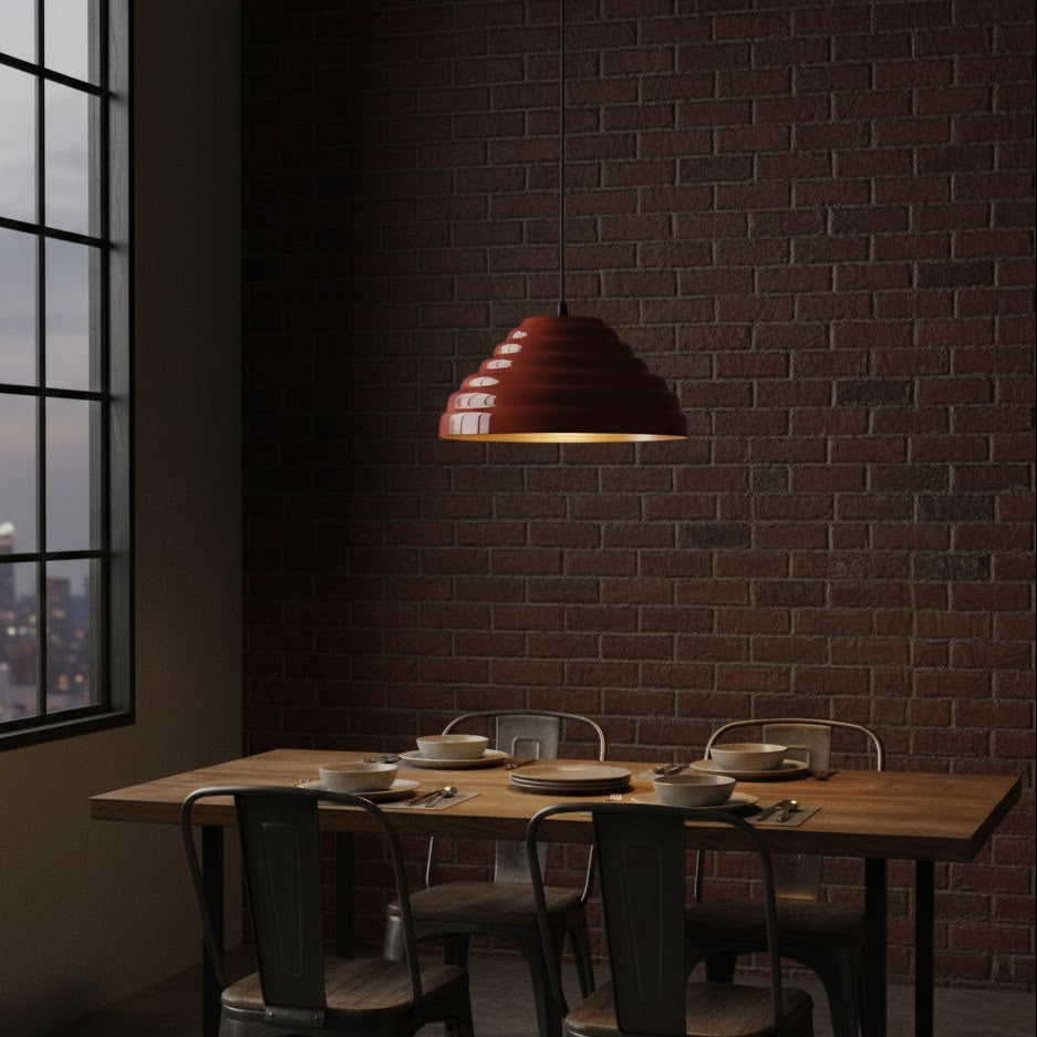 Fluxé – Röd lackerad taklampa