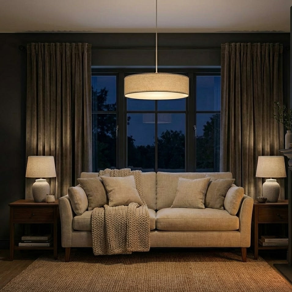 Ondra liten– Tidlös taklampa av Linne & polyester