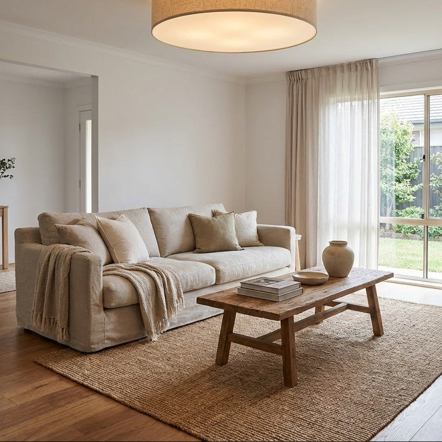 Ondra stor– Tidlös taklampa av Linne & polyester