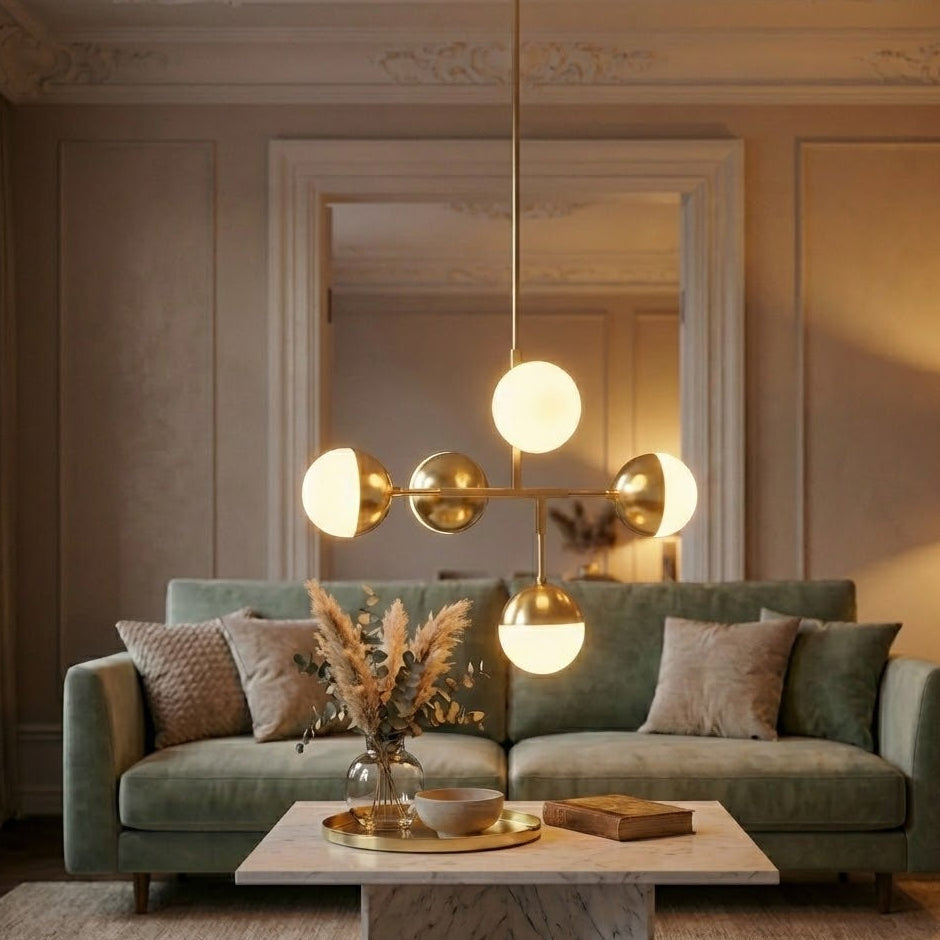 Torvion- Modern taklampa i färgen guld