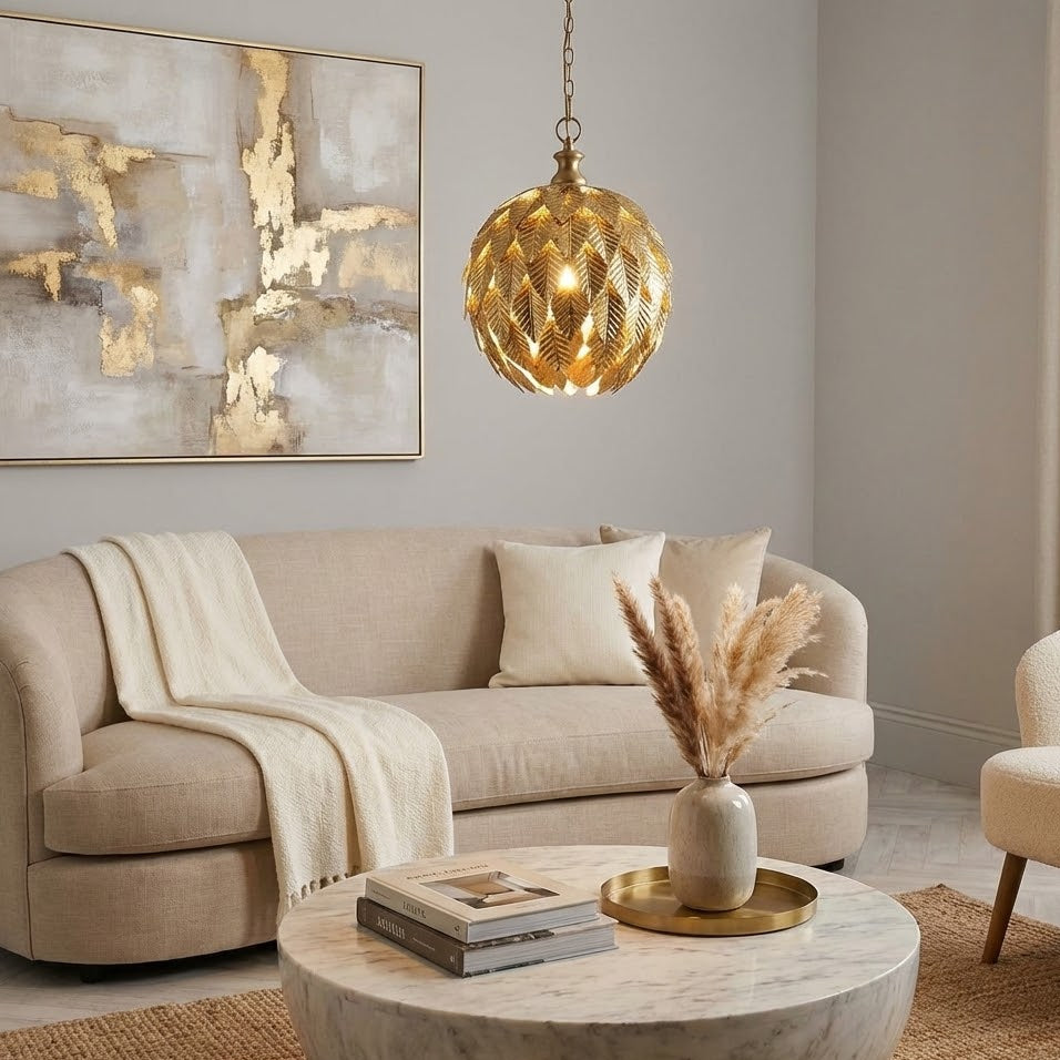 Iris - Taklampa guld