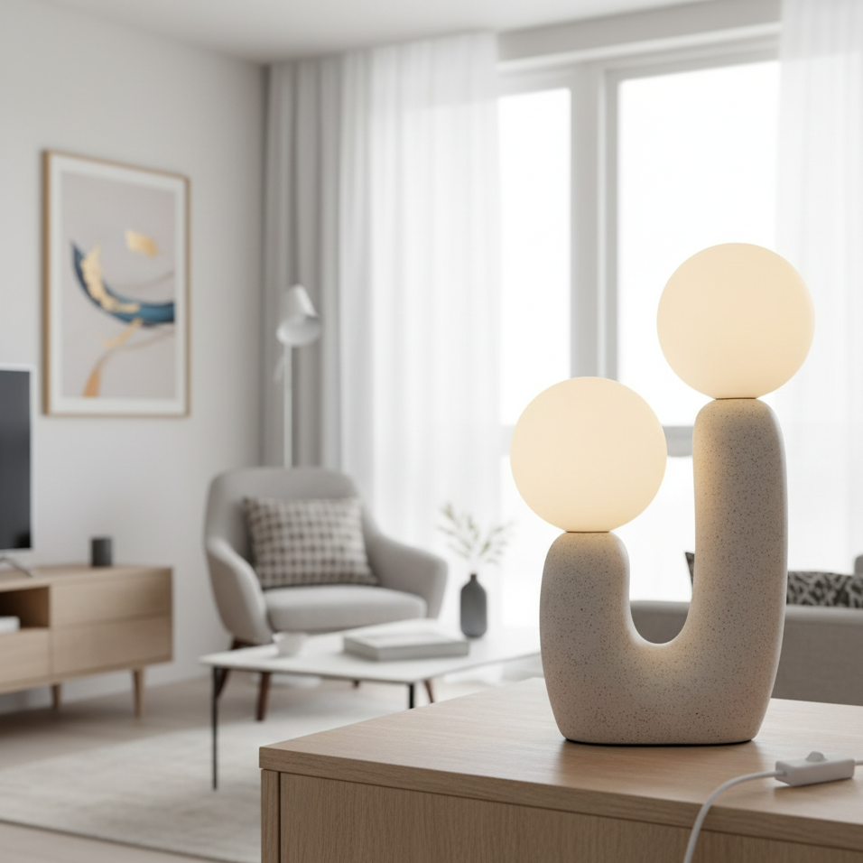 Luxor bordslampa – Skulptural belysning i urban design (2-pack)