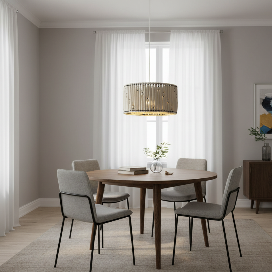 Nebula taklampa – Urban Pendellampa i Bomull och Jute