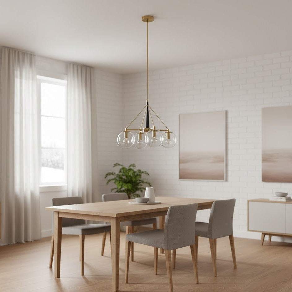 Ophelia – Modern taklampa i guld