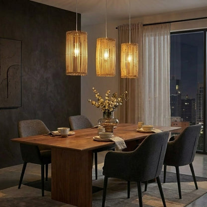 Silvano taklampa - Handgjord pendellampa i eukalyptusträ