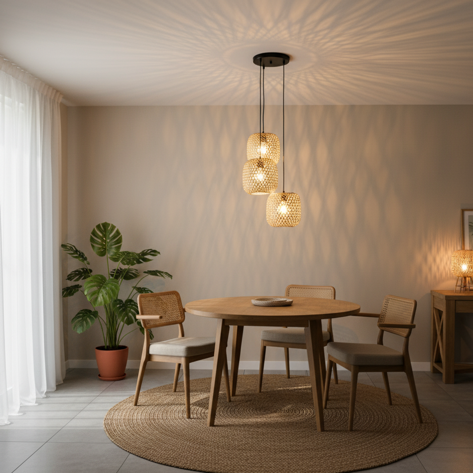 Valeska taklampa – Tropisk charm i trippel design