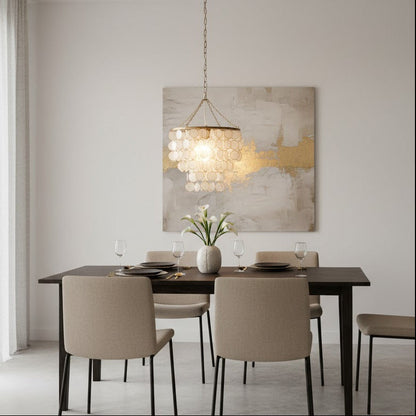 Velaris - Taklampa i pärlemor med en symfoni av ljus och glans