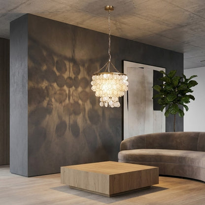 Velaris - Taklampa i pärlemor med en symfoni av ljus och glans