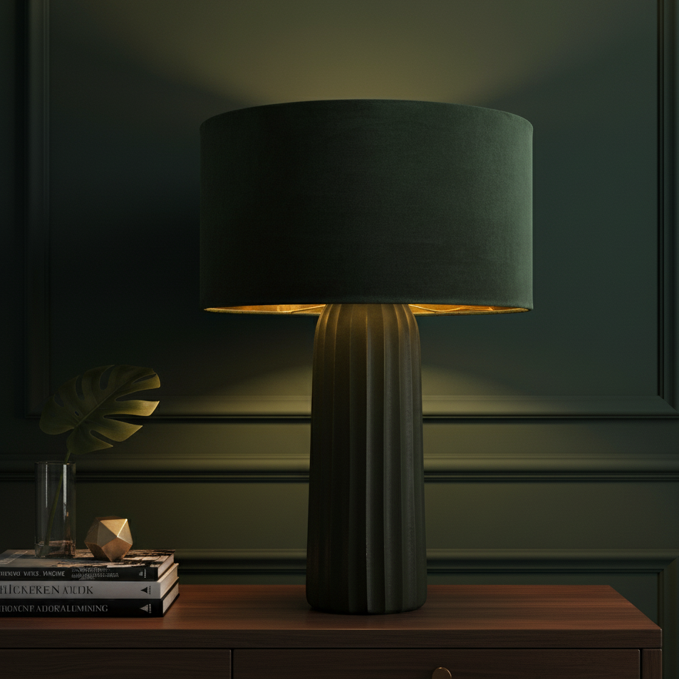 Venturo bordslampa – Elegant design med sammetslen lyster